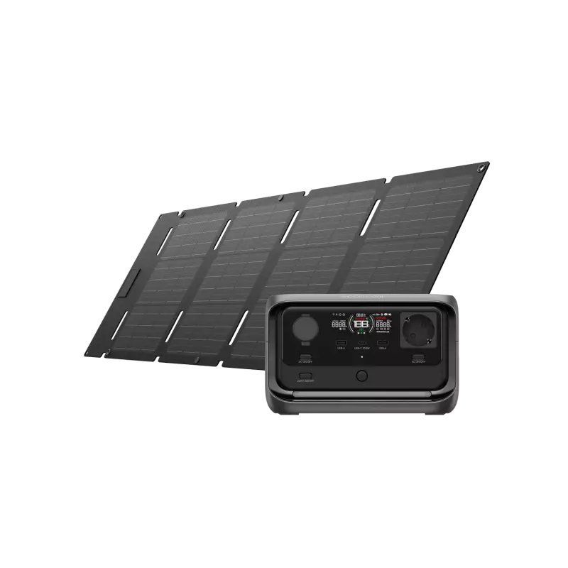 photo Kit solaire EcoFlow River 3 Plus (panneau 60 W)